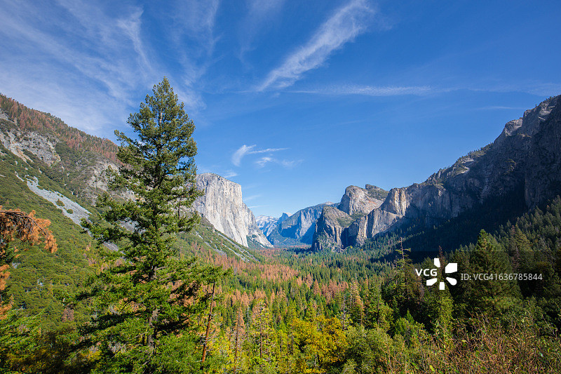 优胜美地国家公园隧道观景点图片素材