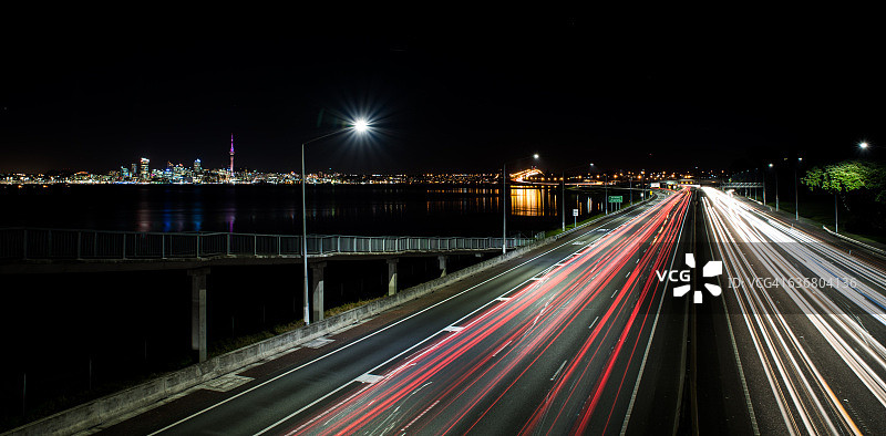 奥克兰城市光轨图片素材