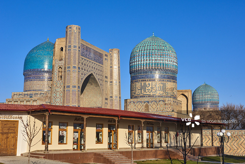 乌兹别克斯坦撒马尔罕比比哈努姆清真寺图片素材