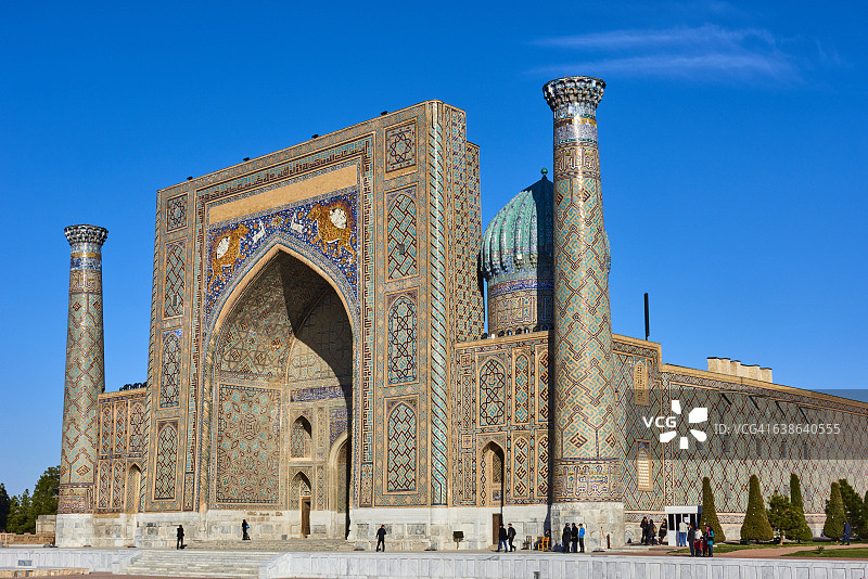 乌兹别克斯坦撒马尔罕雷吉斯坦图片素材