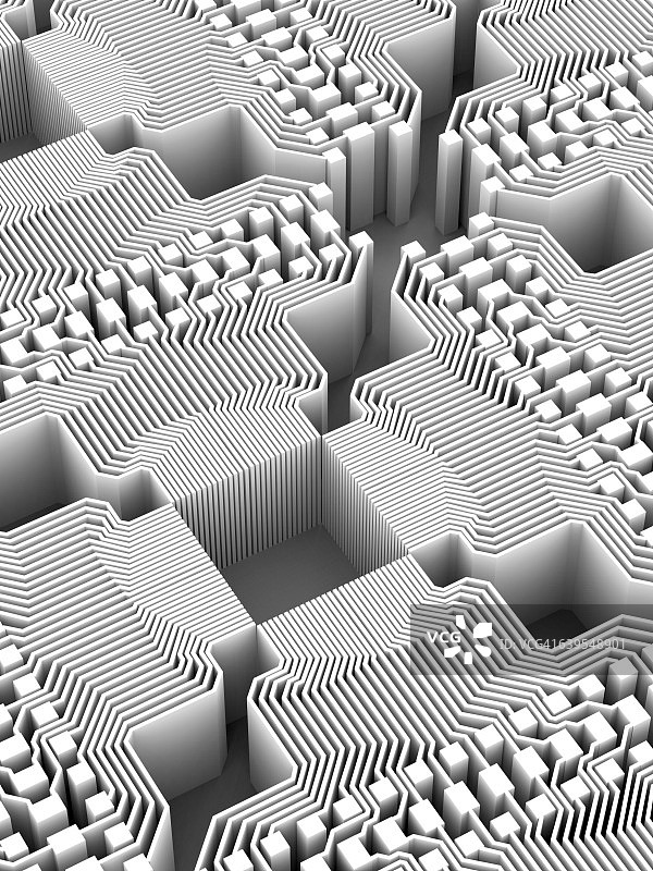 量子计算机电子线路图片素材