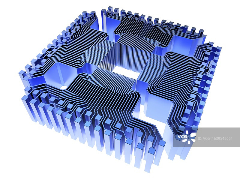 量子计算机电子线路图片素材