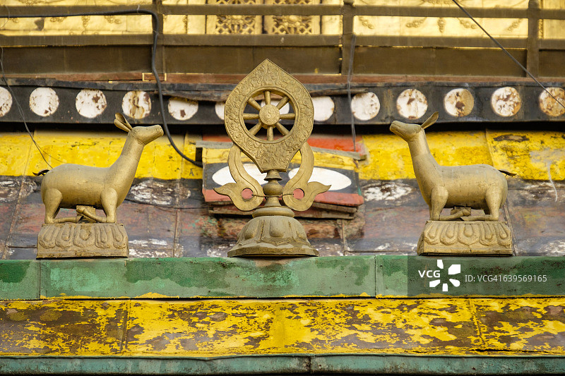 乌兰巴托甘丹寺的建筑外观图片素材