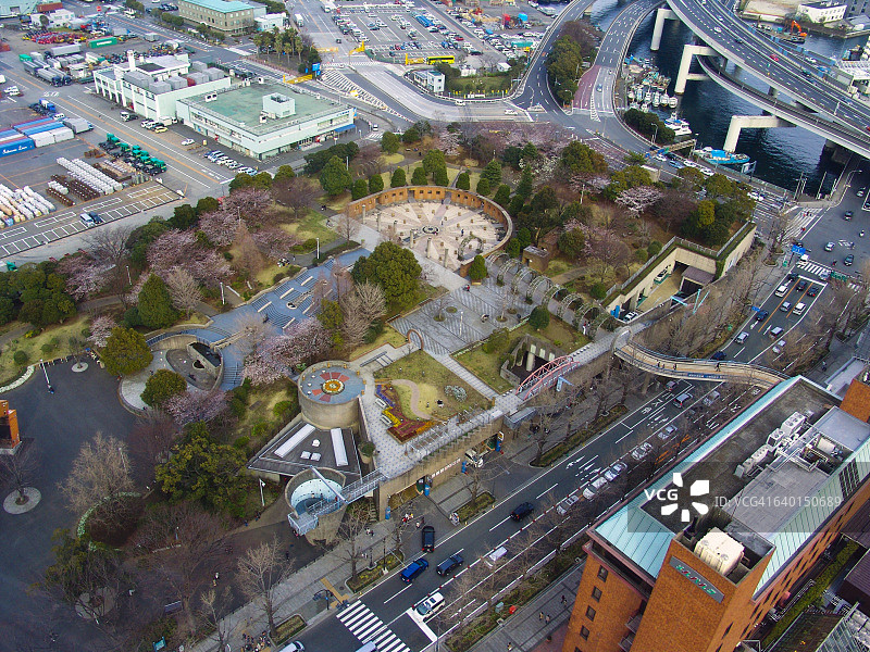 从高角度看城市场景图片素材