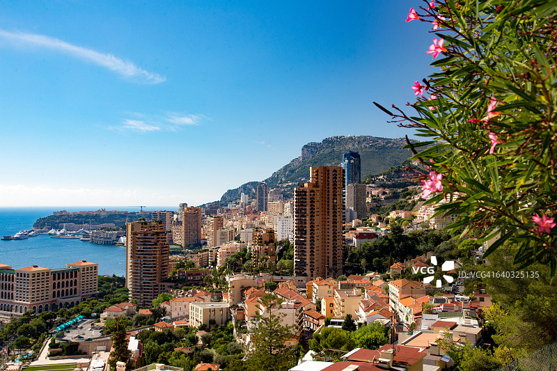 俯瞰蒙特卡洛港图片素材