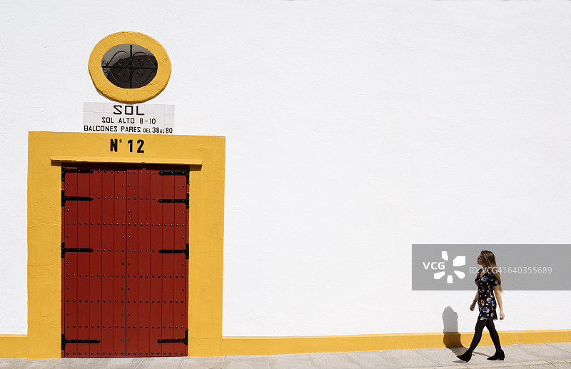 西班牙塞维利亚皇家骑士俱乐部斗牛场外观图片素材