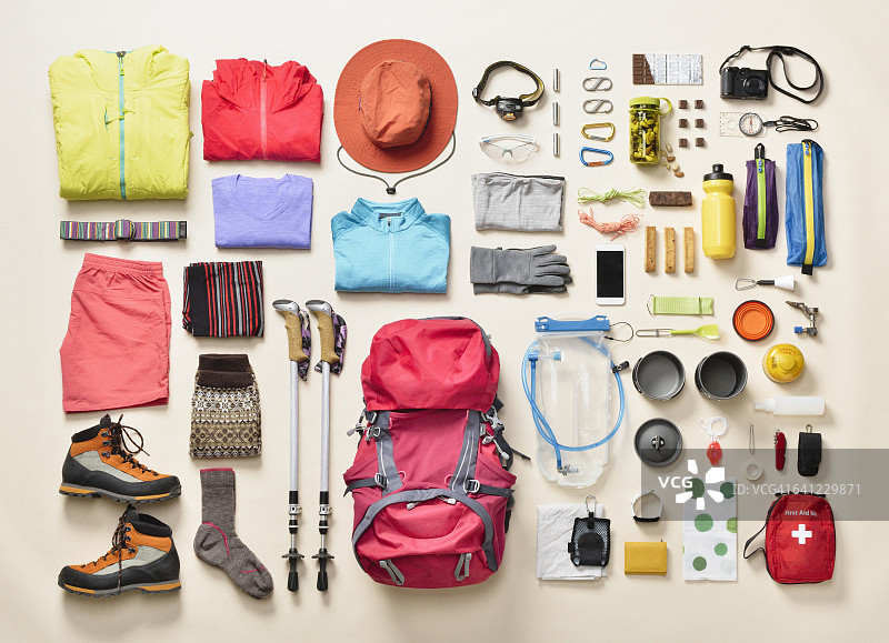 登山用品拍摄图片素材