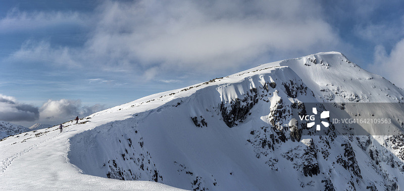 英国苏格兰格伦科：Stob Coire Sgreamhach全景图片素材
