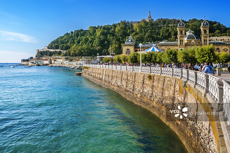 圣塞巴斯蒂安的拉孔查湾图片素材