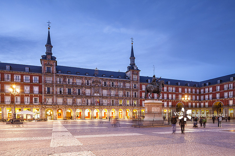 西班牙马德里马约尔广场图片素材