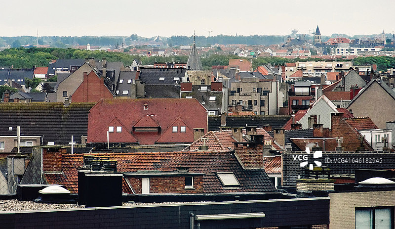 从高角度看城市场景图片素材