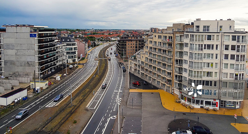 从高角度看城市场景图片素材