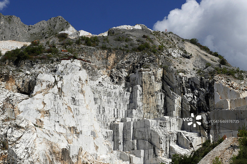 科隆纳塔卡拉拉大理石采石场，托斯卡纳图片素材