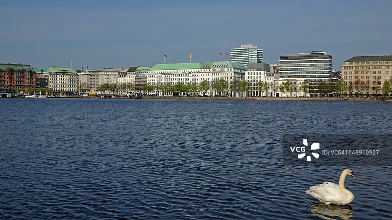 汉堡宾嫩阿尔斯特湖和四季酒店图片素材