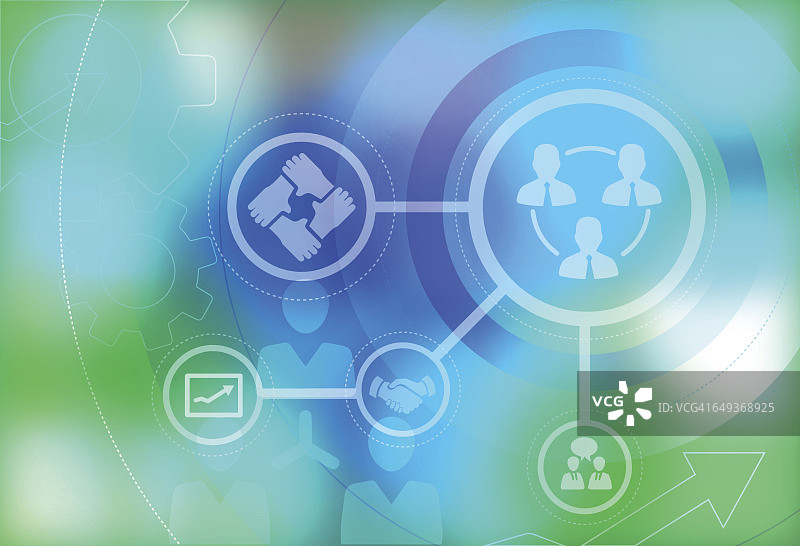 商务团队合作插画图片素材