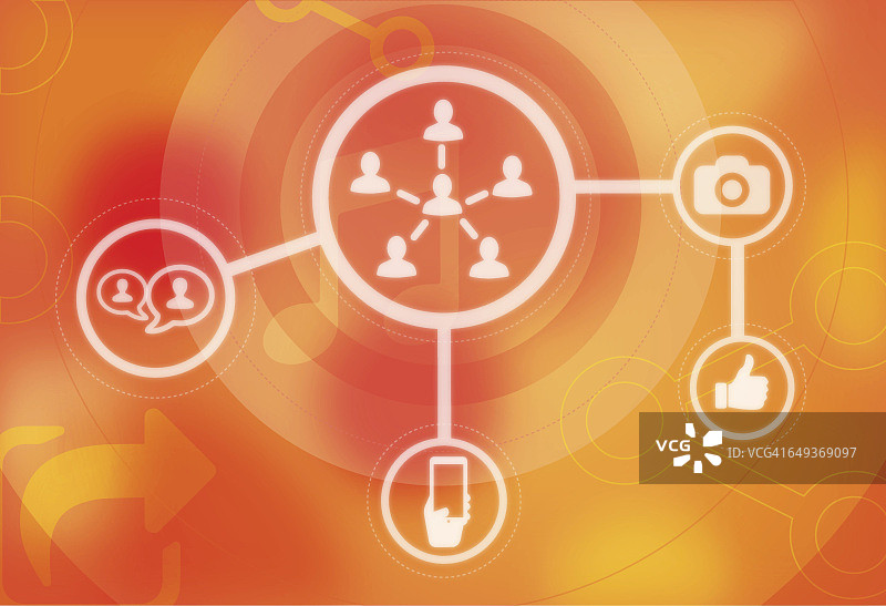 社交网络概念插画图片素材