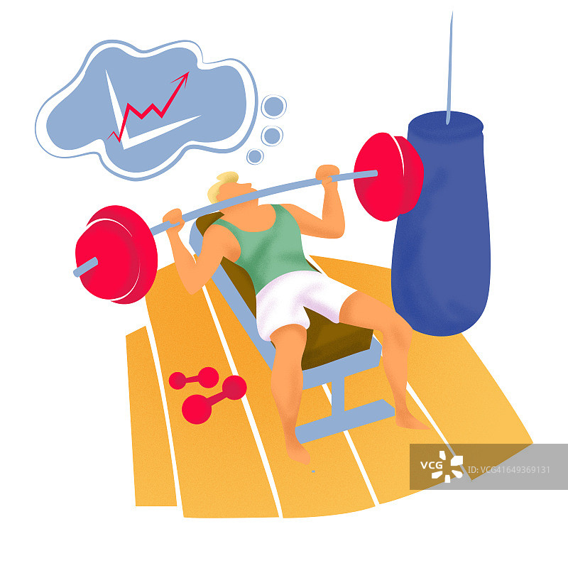 男人在锻炼，思考激励、成长和竞争图片素材