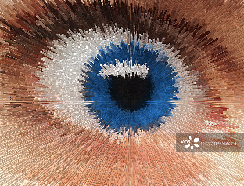 混血女性像素化眼睛特写图片素材