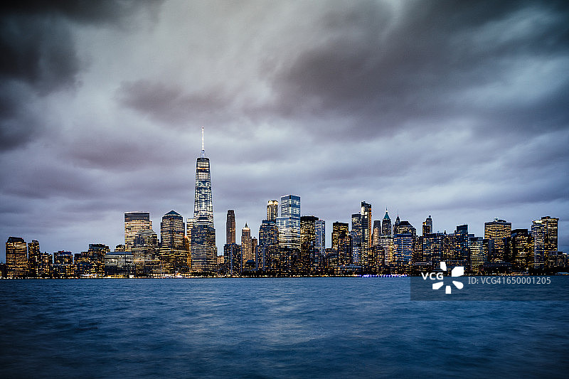 纽约市曼哈顿天际线图片素材