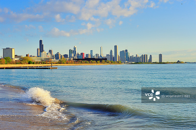 海浪与天际线图片素材