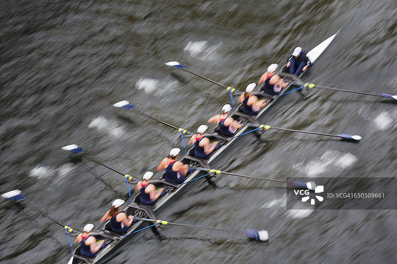 八人划艇图片素材