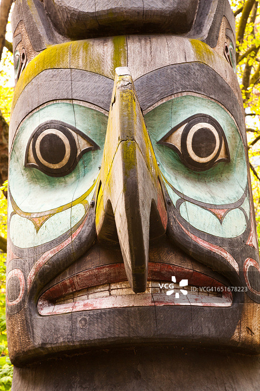 图腾柱面部图片素材