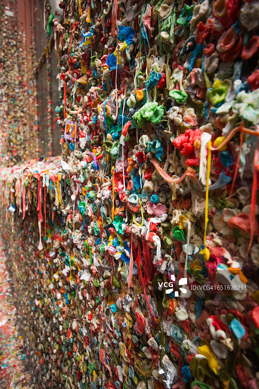 口香糖墙图片素材