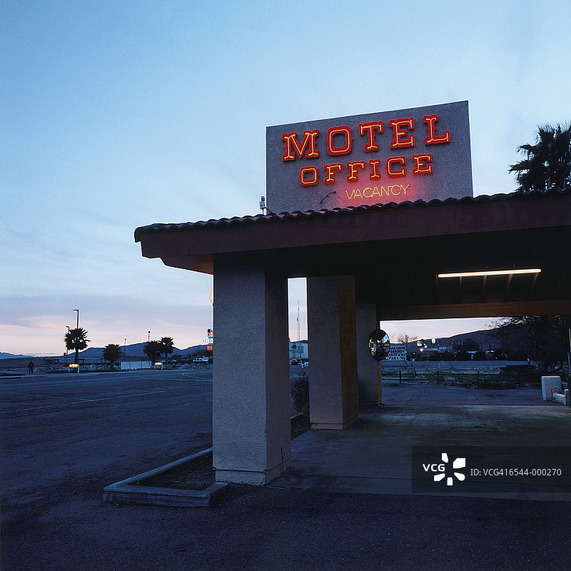 霓虹汽车旅馆标志图片素材