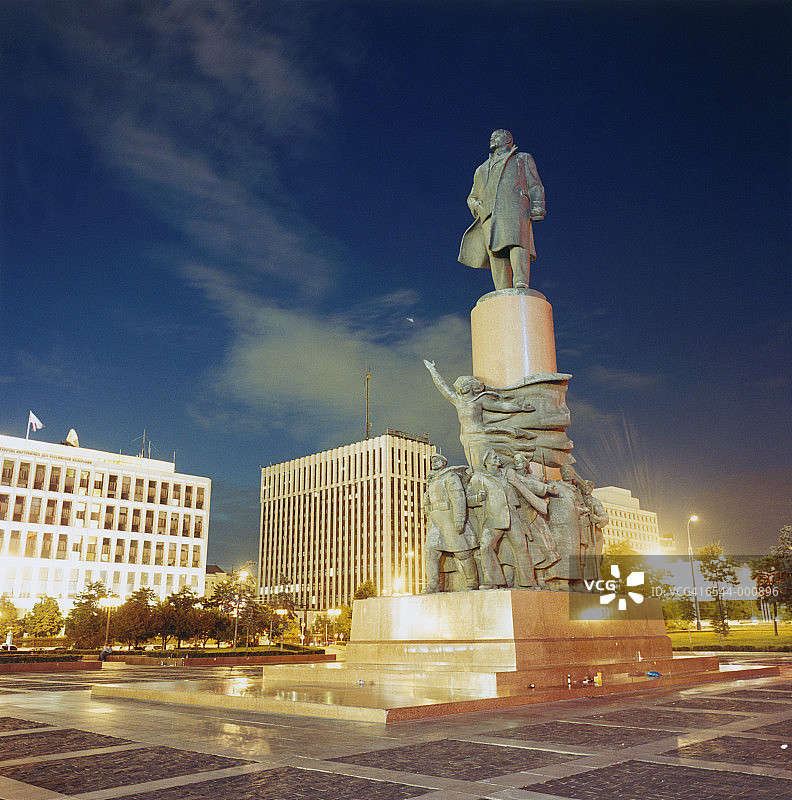 十月广场的列宁雕像图片素材
