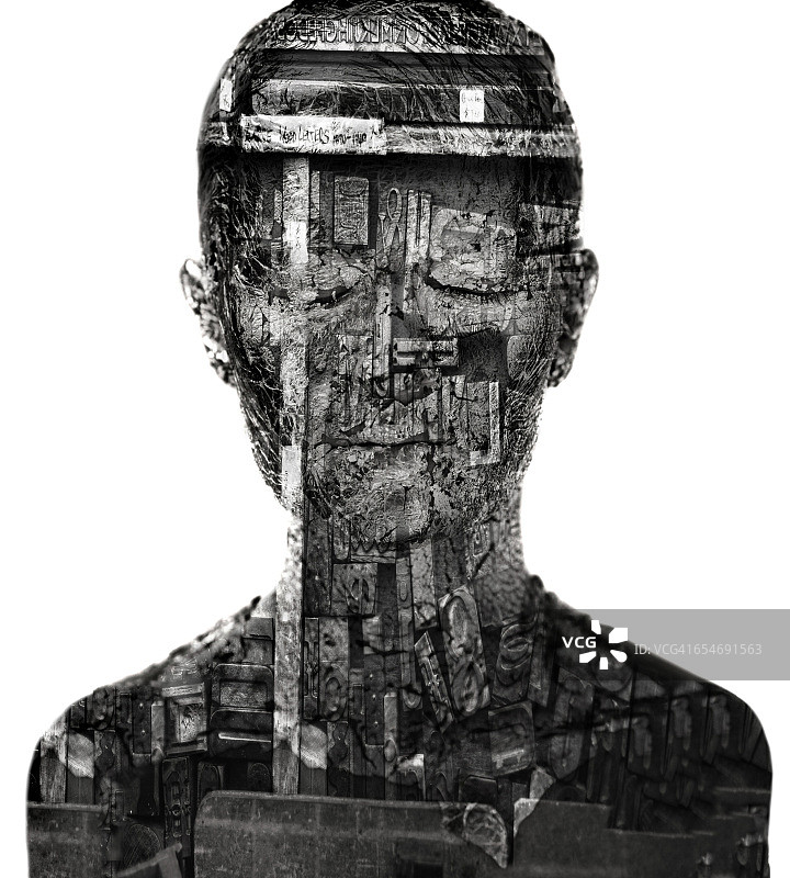 字母方块遮住女人的脸图片素材