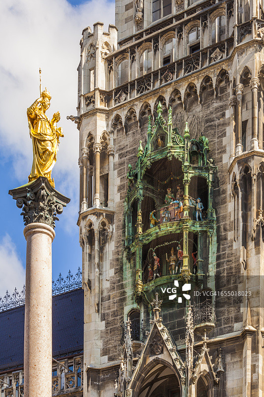 玛丽安柱和新市政厅图片素材