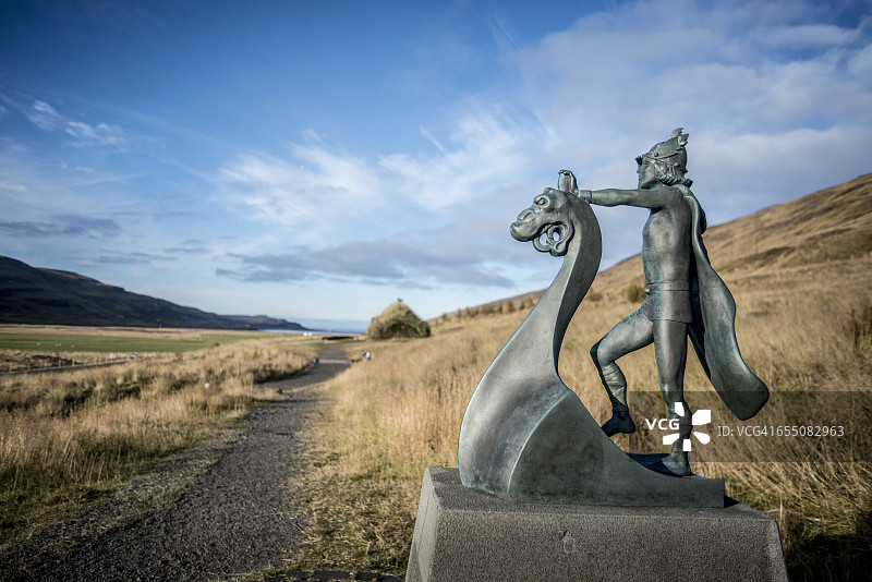 冰岛埃里克司塔迪尔莱夫·埃里克森雕像图片素材