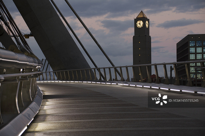 圣地亚哥海港大道人行天桥图片素材