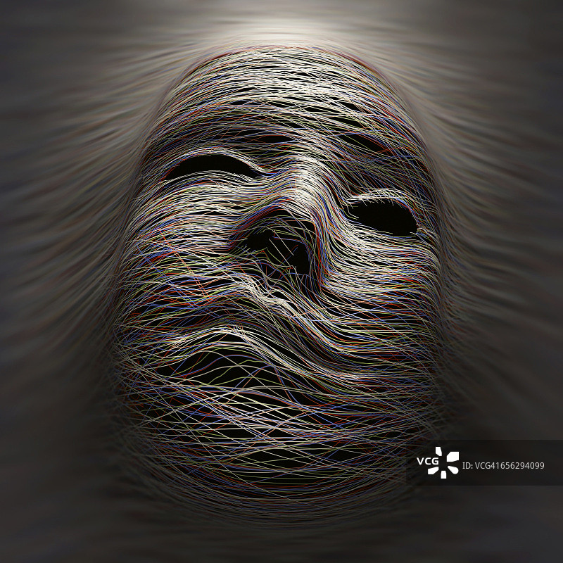 扭曲的头部插图图片素材