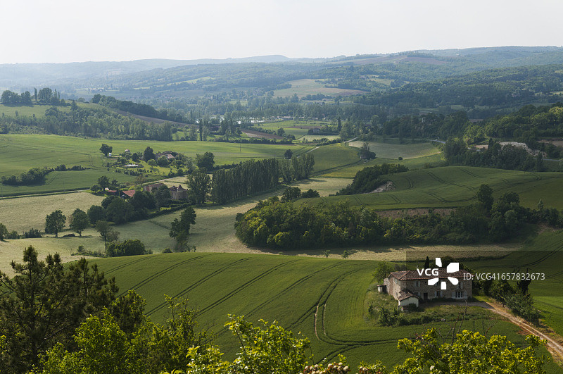 蒙米拉尔堡的乡村风光图片素材