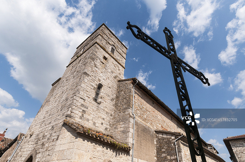 带十字架的圣母升天教堂图片素材