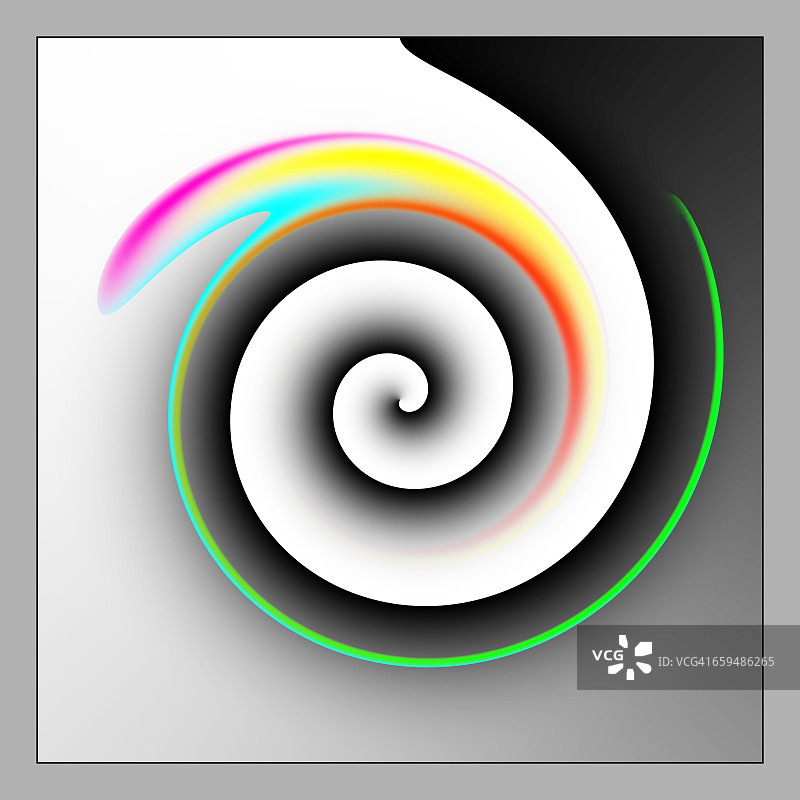 创意抽象卷曲线条图案设计图片素材