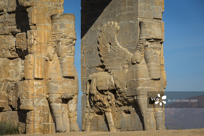 波斯波利斯古城遗址的入口图片素材
