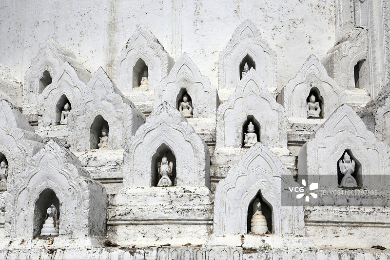 敏贡，缅甸，辛比梅宝塔的建筑特色图片素材