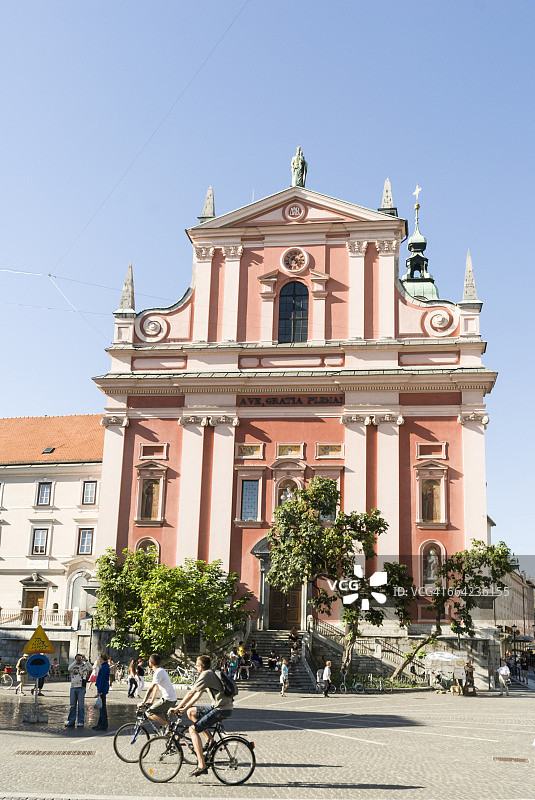 卢布尔雅那方济各教堂，斯洛文尼亚图片素材