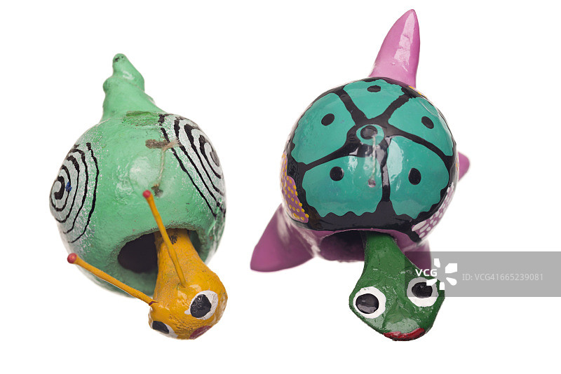 摇头玩具：乌龟和蜗牛图片素材