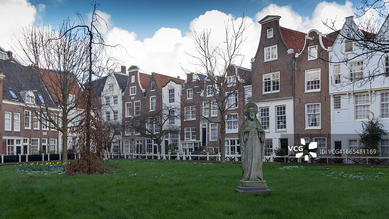 荷兰阿姆斯特丹联排房屋图片素材
