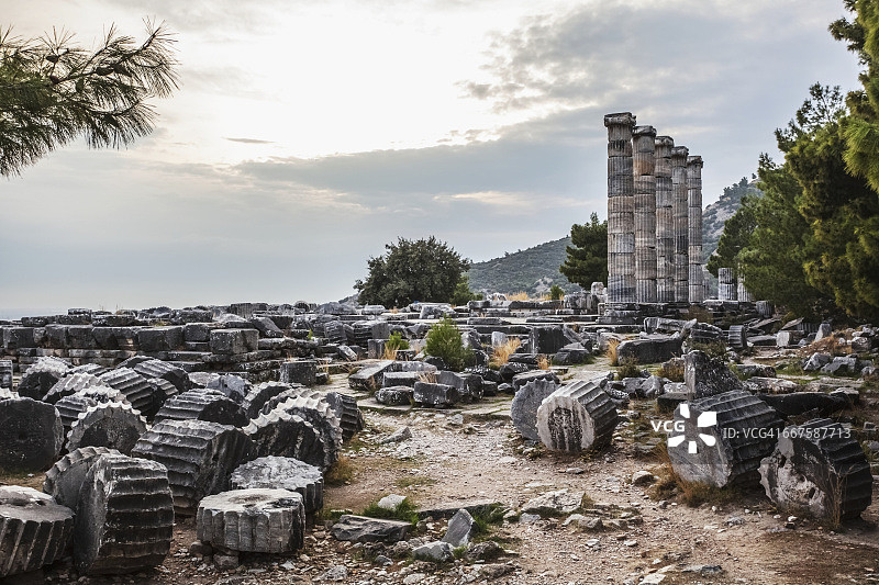 雅典娜神殿遗址图片素材