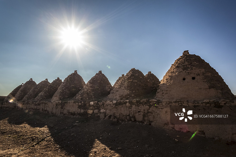 传统泥砖蜂巢房屋图片素材