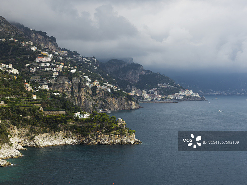 阿马尔菲海岸沿线的城镇图片素材
