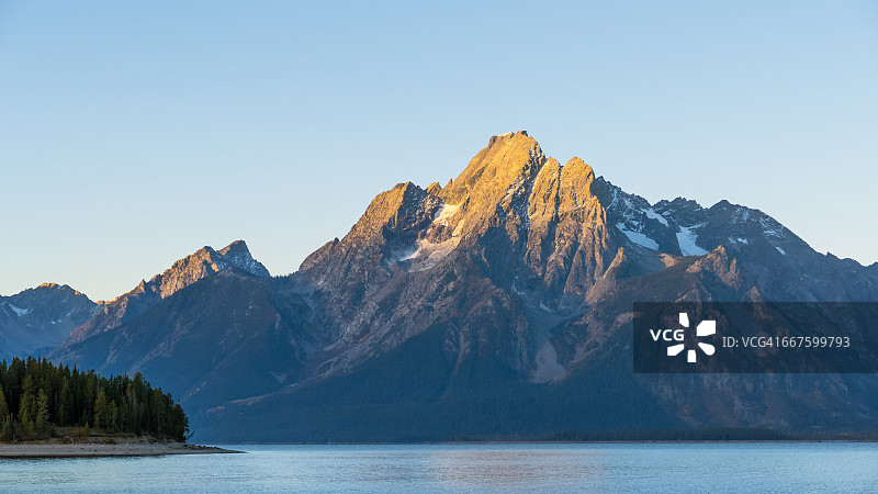 大提顿山脉和杰克逊湖，大提顿国家公园图片素材