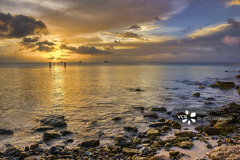 迪克森湾的日落图片素材