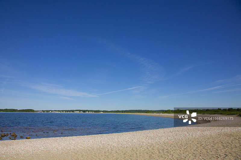 格罗顿布拉夫点州立公园的海滩曲线图片素材