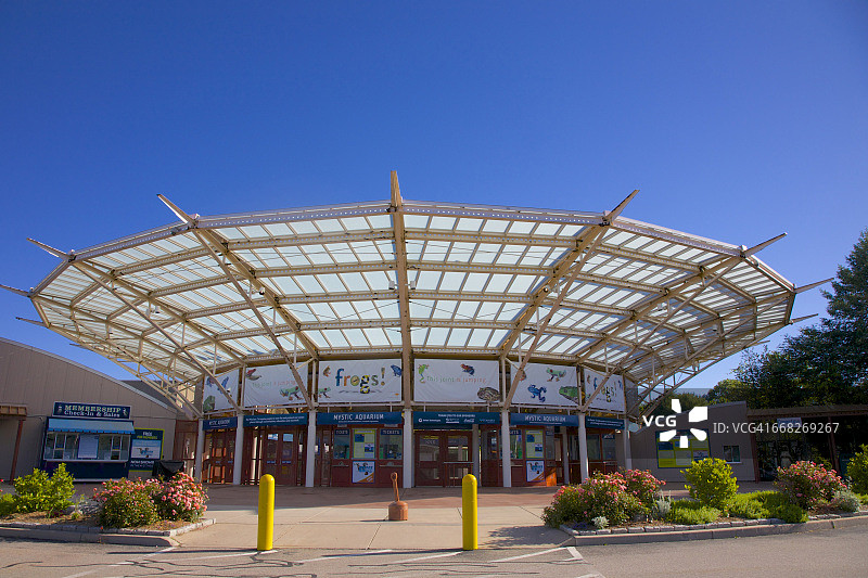 康涅狄格州神秘水族馆独特的屋顶图片素材
