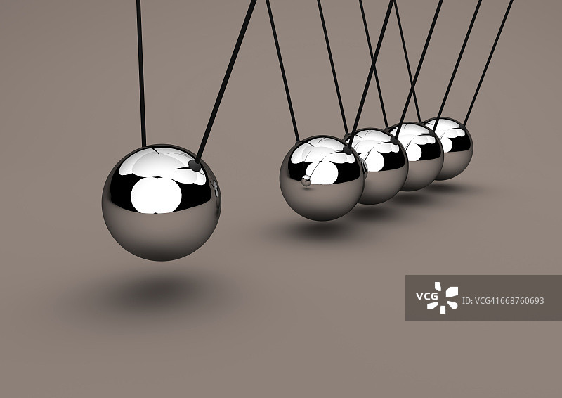 牛顿摆3D图图片素材